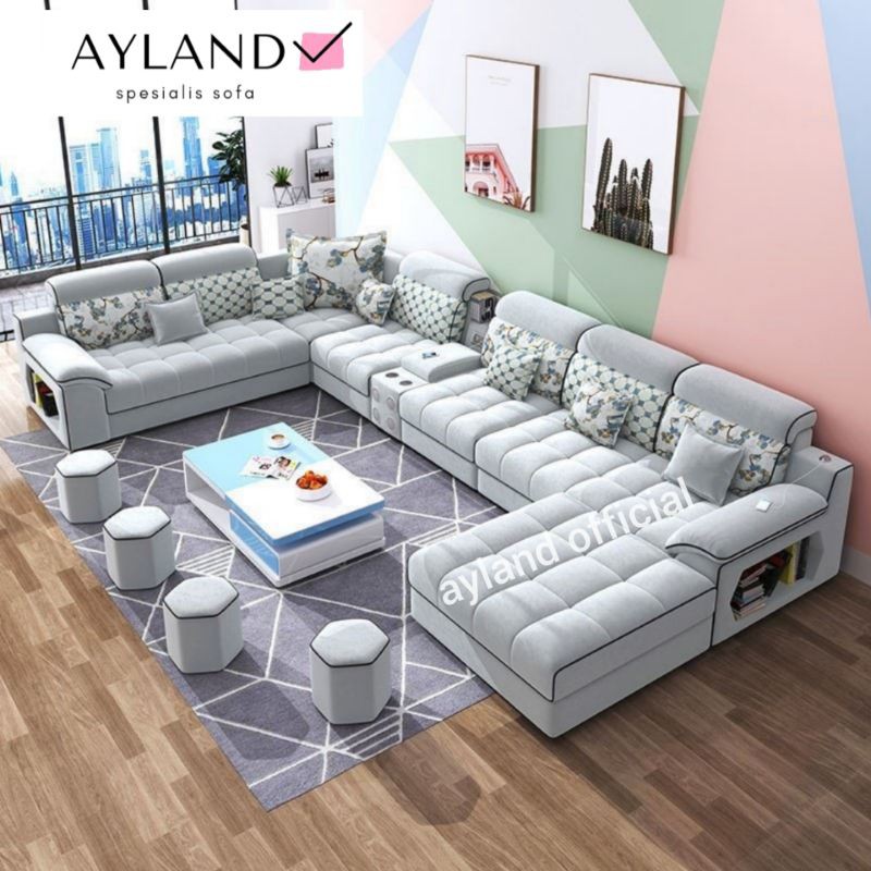 Sofa Tv Ruang Tamu Minimalis Leter L Modern