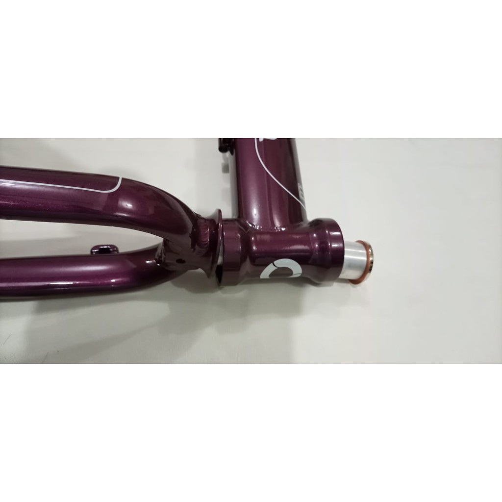 Frame FNHON Gust Agate Red Ungu Purple Merah Marun Fork Sepeda Seli Lipat V brake vbrake rem rim