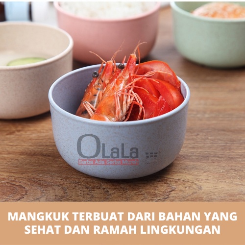 Mangkuk Kecil/Mangkok Wheat Straw/Mangkuk Makan Bowl Set 4pcs warna warni CH-4266