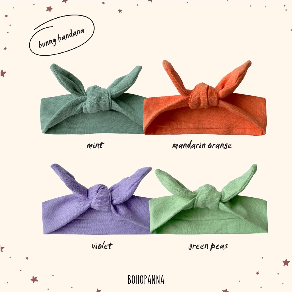 BOHOPANNA - BUNNY BANDANA BOHOPANNA - BANDO ANAK - BANDANA ANAK - BANDANA BAYI