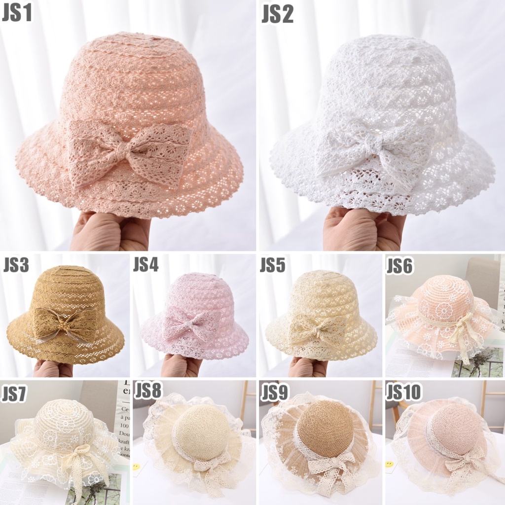 1-5 thn | TOPI PANTAI BUCKET RUFFLE HAT ANAK BAYI CATALOG JNY JS