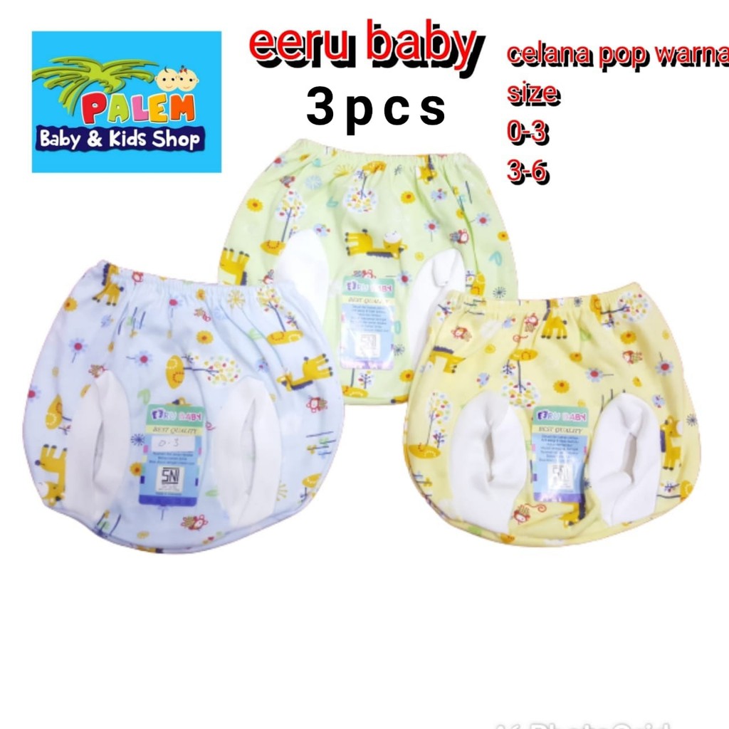 Eeru Baby Celana POP Untuk Usia 0-3 Bulan dan 3-6 Bulan