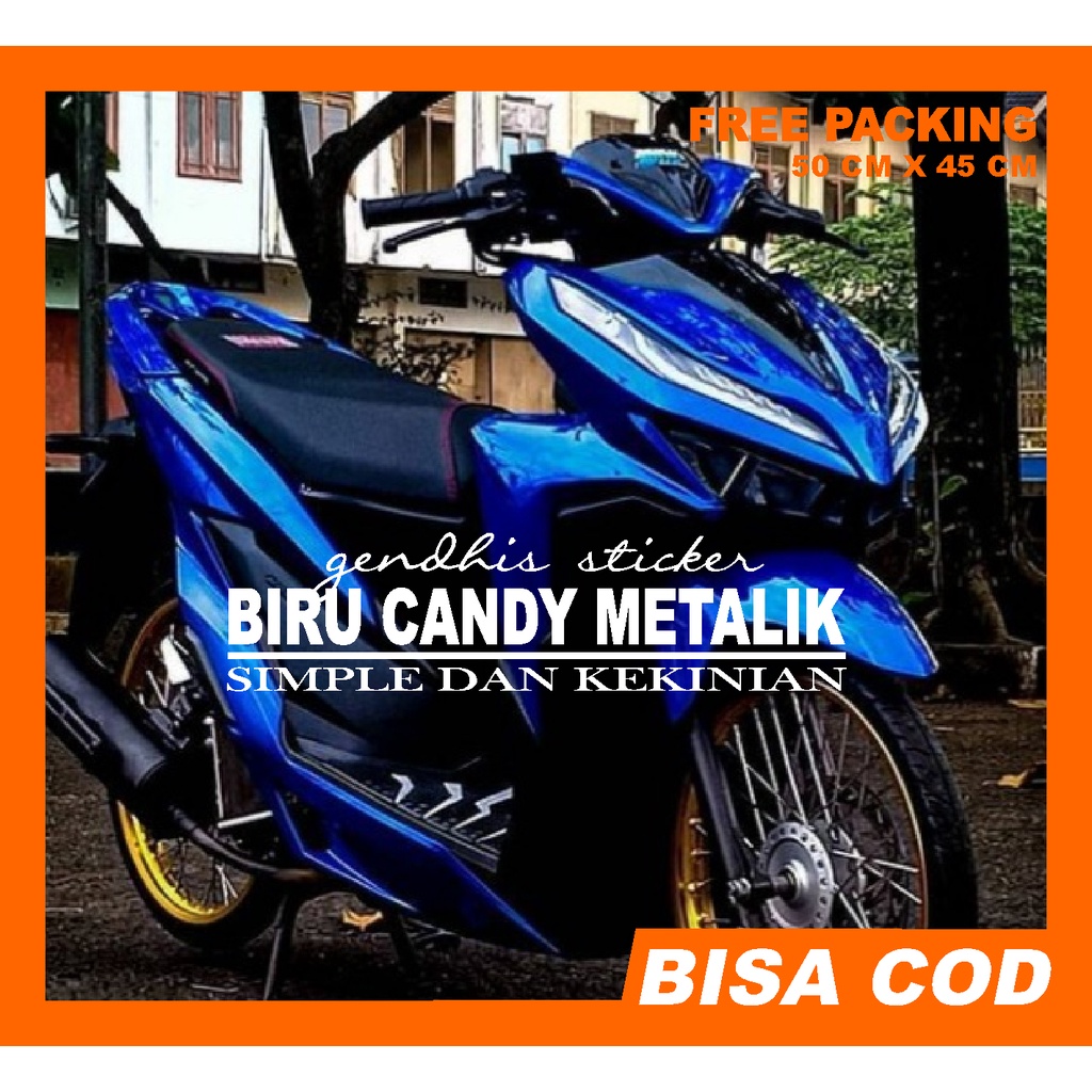 Jual Skotlet Vario Biru Metalic Candy Kekinian | Shopee Indonesia