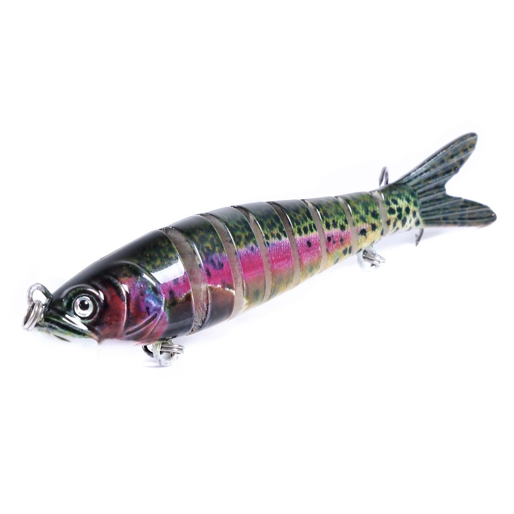 HENGJIA 1PCS 11.4G 27G Jointed Minnow Fishing Lure 8 Segment Umpan Pancing Swimbait Ikan Kecil Kail Memancing Kait