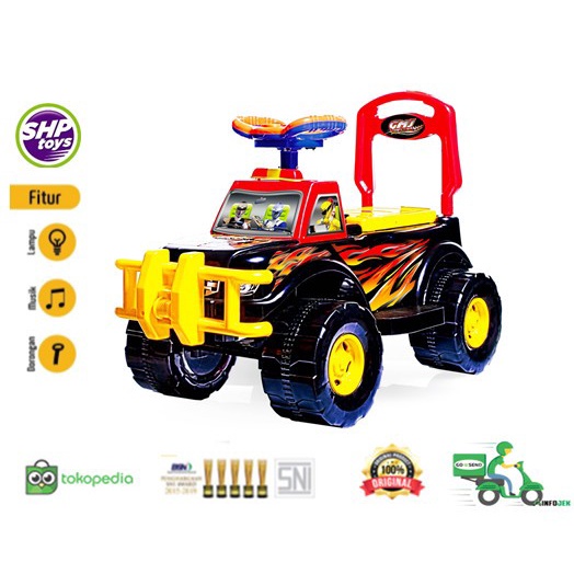 Mainan Anak Mobil Mobilan Dorong Duduk Anak Jeep GMJ 592 SHP Toys