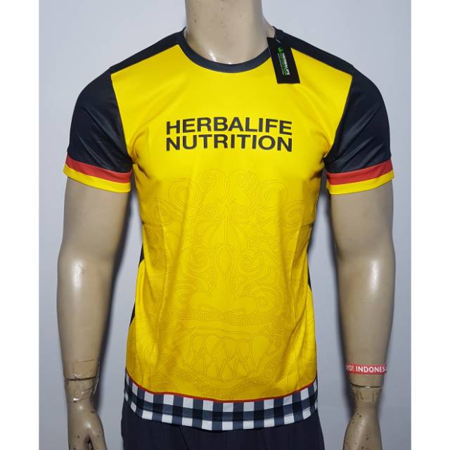 Kaos jersey olahraga running parkour sepeda herbalife nutrition pasti original pabrikan