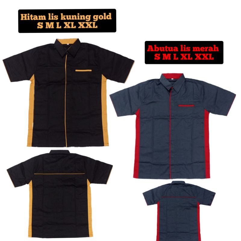 TERBARU kemeja seragam promosi polos bahan American drill