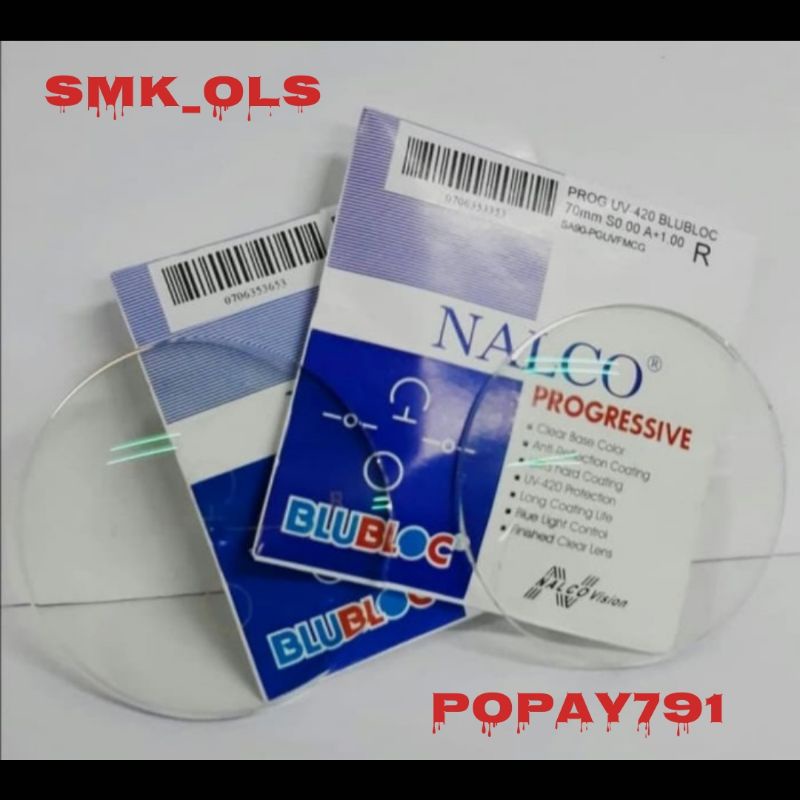 LENSA KACAMATA PROGRESIF BLUBLOC BLURAY NALCO BY DOMAS