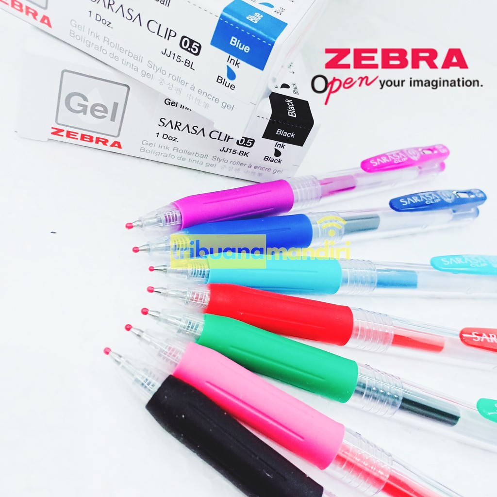  Pulpen  Gel Zebra Sarasa Clip 0 5mm JJ15 BK Shopee Indonesia