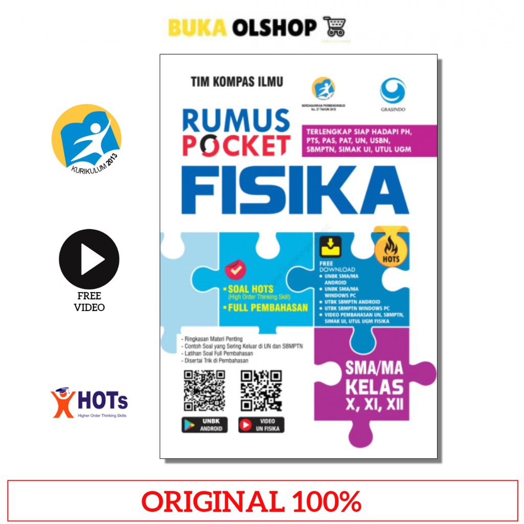 Jual Rumus Pocket Fisika Sma Kelas X Xi Xii Rumus Fisika Sma