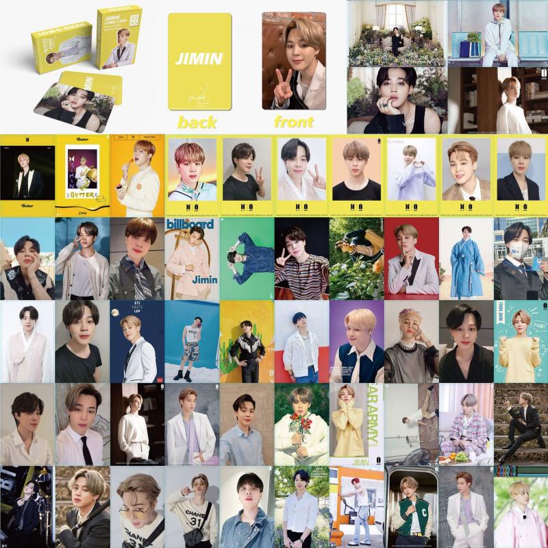 55pcs / Set Kartu Lomo Foto Kpop BTS JIMIN RM SUGA JHOPE JIN Untuk Koleksi Fans