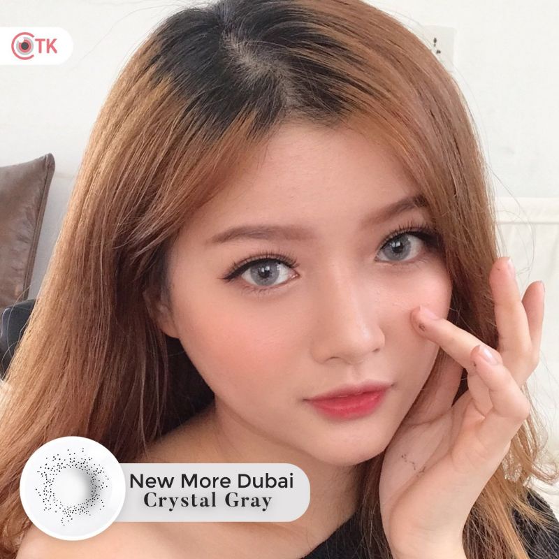 Softlens NEW MORE DUBAI 14.5 MM CRYSTAL GREY MINUS -0.50 S.D -6.00 by CTK