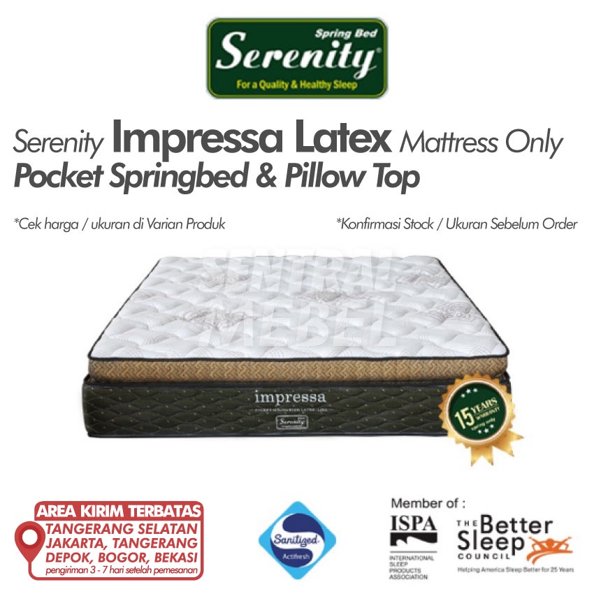 Spring Bed Elite Serenity Impressa Latex - Kasur Saja