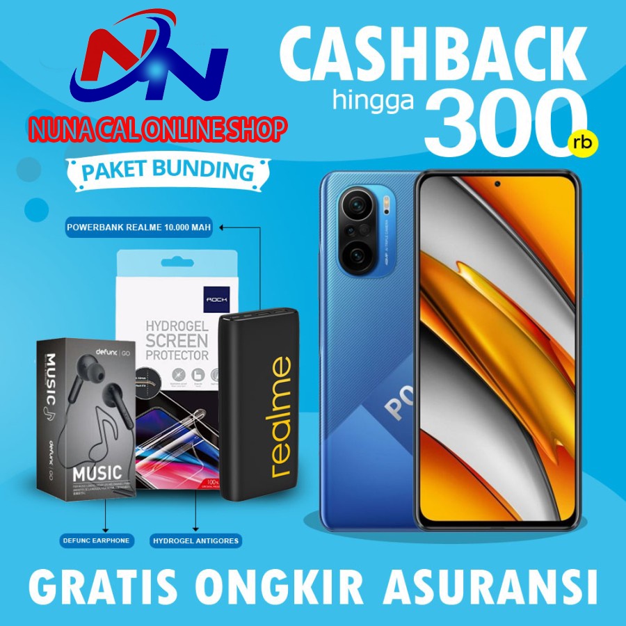 Xiaomi Poco F3 5G 6/128GB 8/256GB Garansi Resmi Hitam Biru Putih - 6GB 128GB, NonBundle