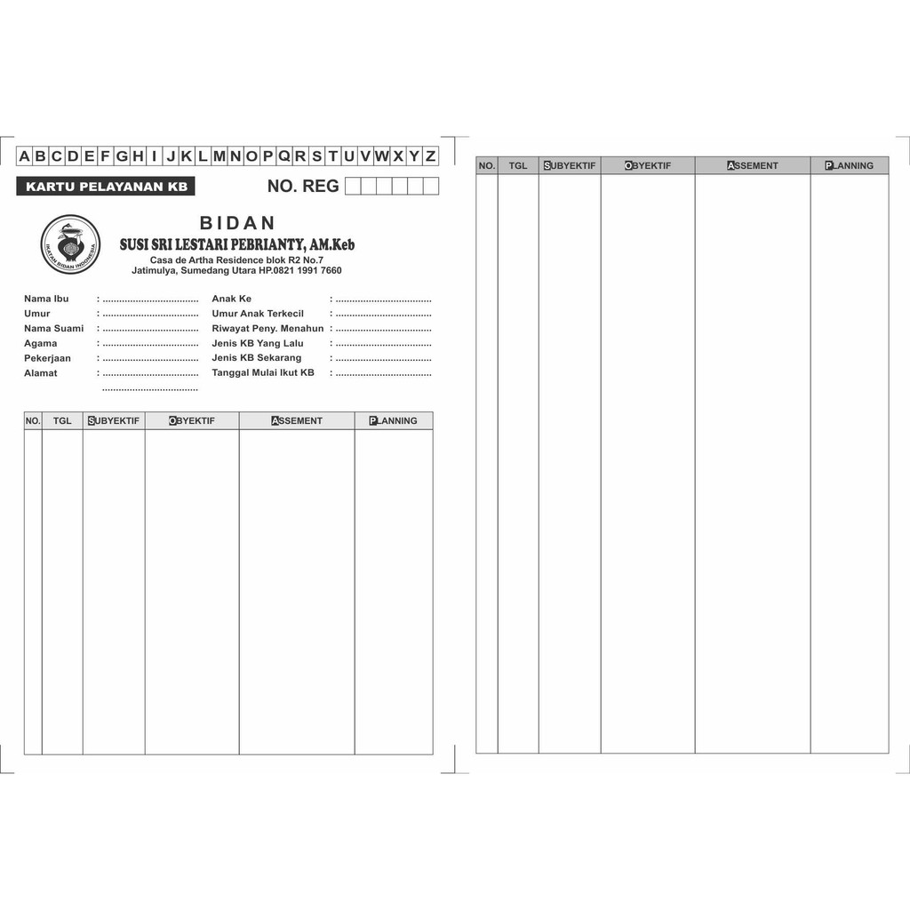 

Lembar K. PELAYANAN KB