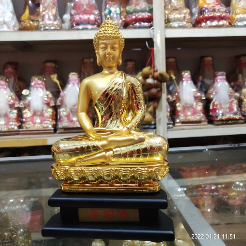 patung Buddha sakyamuni - resin - 8 inch