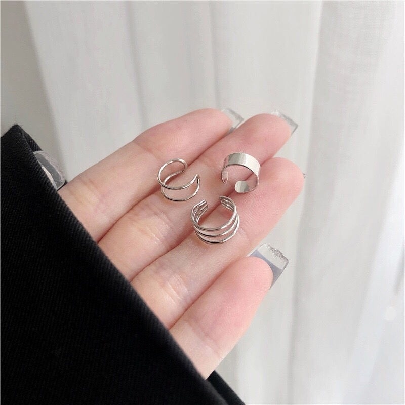 [Women Elegant Ear Clips] [Ladies Statement Earrings] [Korean INS Simple Style Wedding Party Ear Jewelry]