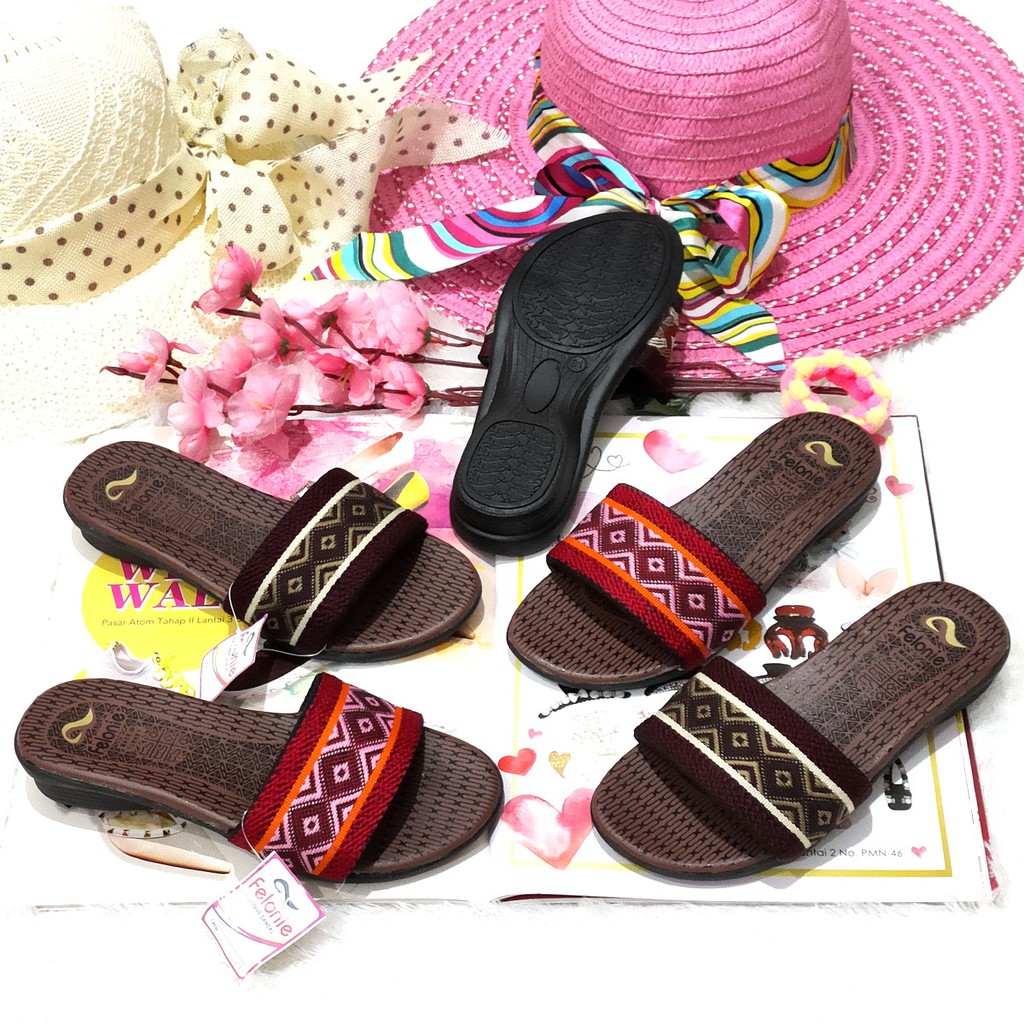 sandal anak perempuan Trendy  sandal turki motif batik (model selop)