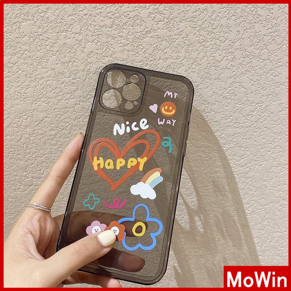 Casing Silikon iPhone 13 Pro Max 12 Pro Max 11 7 Plus Shockproof Motif Graffiti Hati