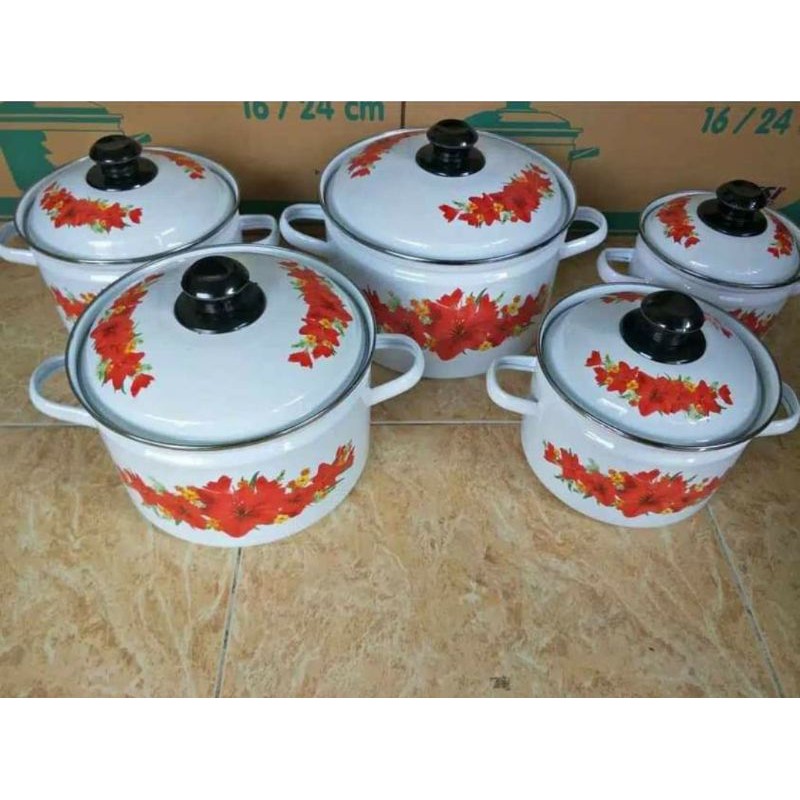 PROMO - Panci Enamel Ideal Thailand Set 16/24 cm