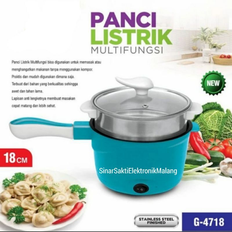 Panci Elektrik Portable Panci Serbaguna Kukus Panci Listrik Goreng