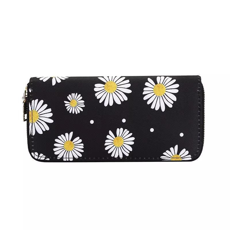 DOMPET WANITA PANJANG MOTIF BUNGA DAISY / DOMPET PANJANG WANITA