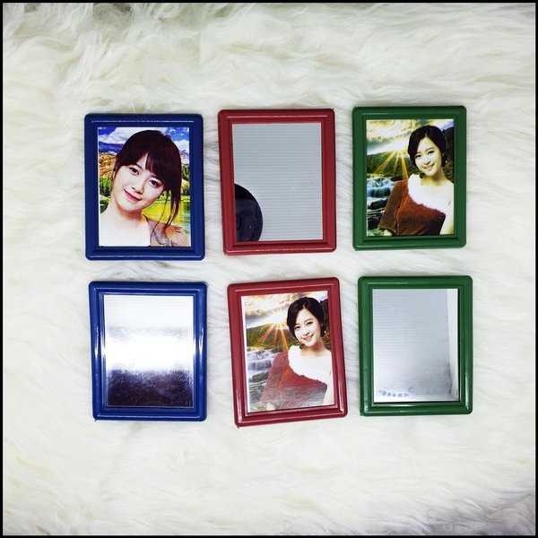 kaca / cermin mini kotak polos