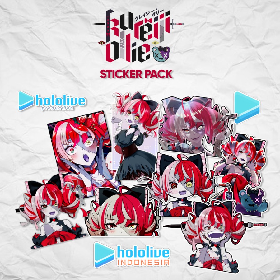 Sticker Kureiji ollie Hololive / Sticker pack anime waterproof