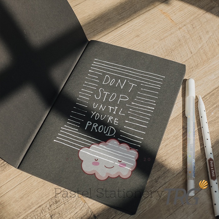

Buku Tulis Catatan B5 Hitam TRG - Black Plain Paper Notebook TRG