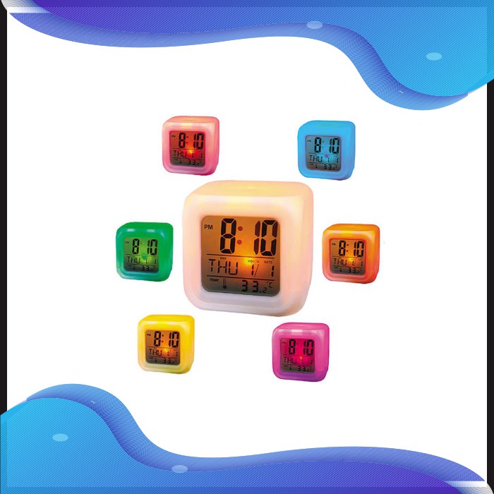 JAM MOODY KUBUS BERUBAH 7 WARNA MOODY CLOCK R188