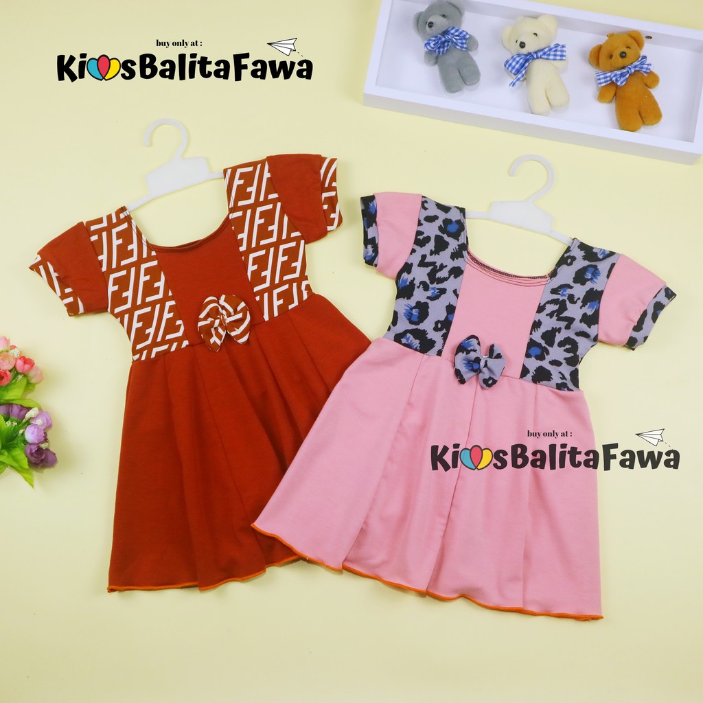 Dress Nadine uk Bayi 3-12 Bulan / Dres Pesta Baby Perempuan  Harian Pakaian Baju Cewek Murah Import