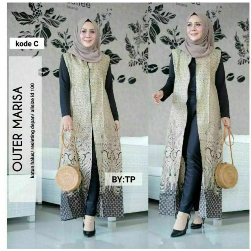 Cardigan Outer Batik Long CARDY SOGAN Batik GENES Printing Dolby Dobby doby dolbi