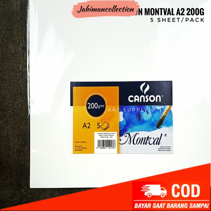 

✨ BISA COD ✨ Canson Montval A2 200g - 5 Lembar