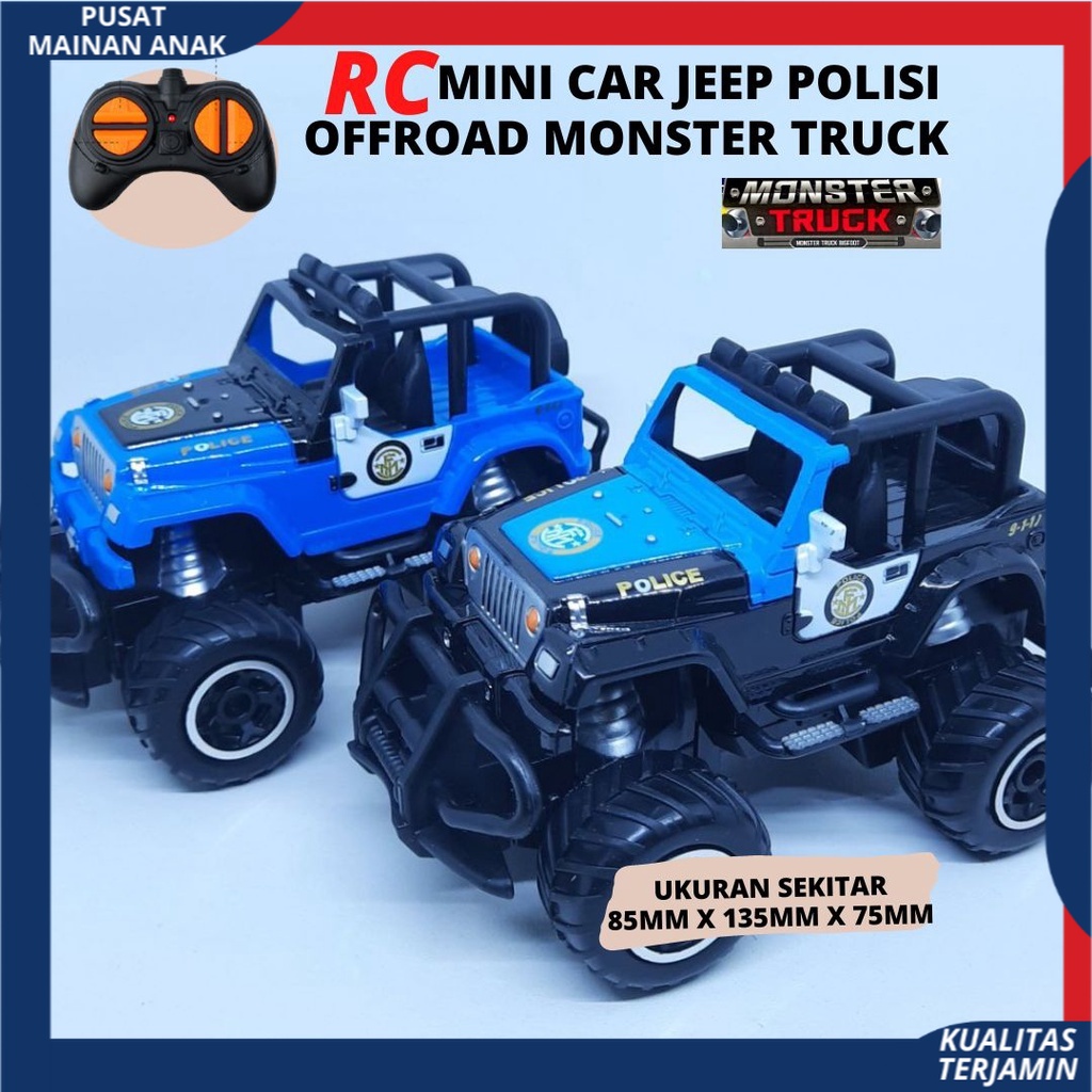 Mobil Remote Control Polisi Jip RC Car  Police Military Model SUV dan Jeep Mobil Remot Army TERBARU
