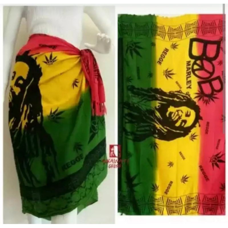 kain pantai bali _motif bob marley rasta/kain pantai murah