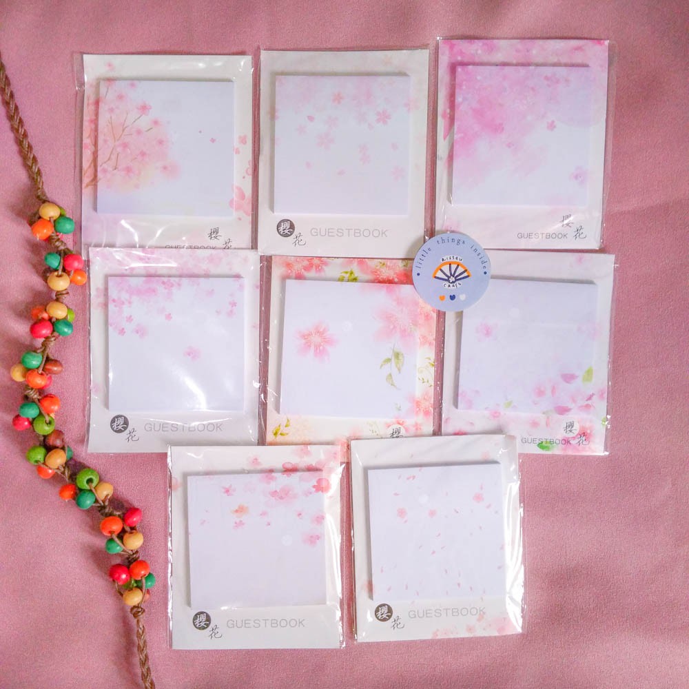 

Sticky Notes Motif Bunga Sakura Hiasan Buku Journal Scrapbook Murah Unik Lucu Warna Warni Pastel