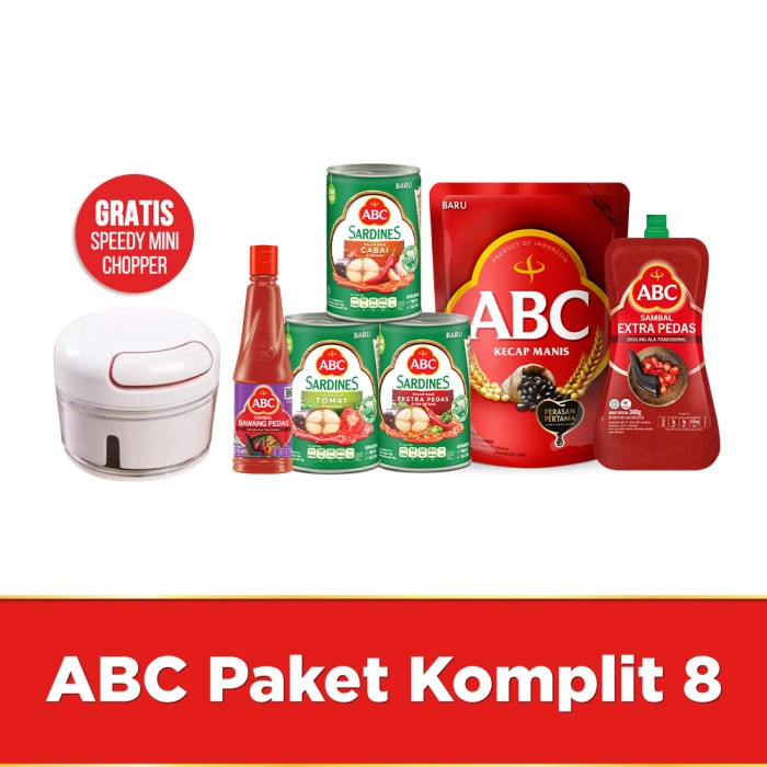 

(BISA COD) ABC Paket Komplit Saus Sambal, Kecap Manis, & Sarden 155 g 3 Rasa
