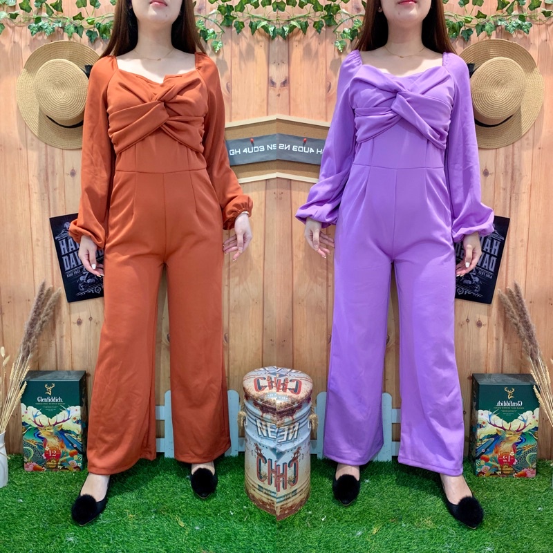 JUMPSUIT TWISTED PUFF LONGSLEEVE SCUBA 3076