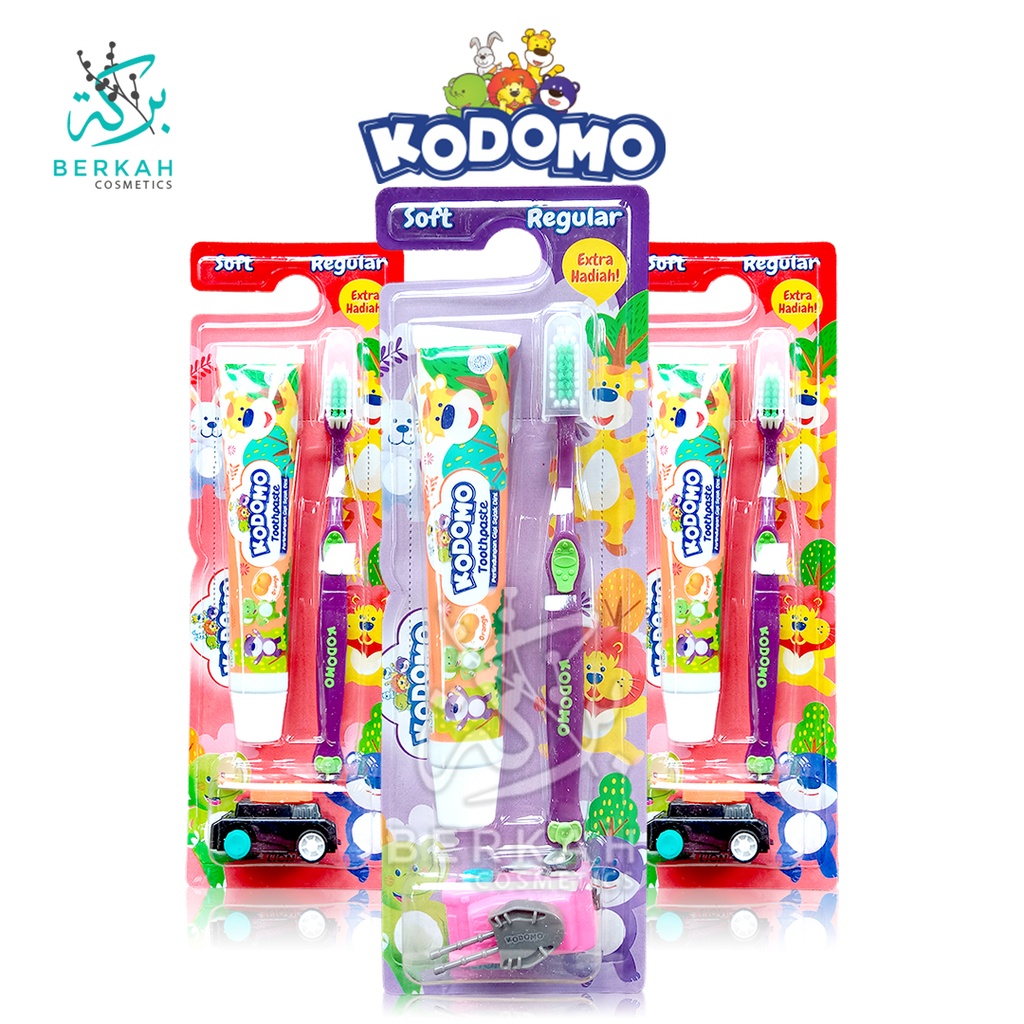 Kodomo Sikat Gigi Anak 2in1 Extra Hadiah Mainan Anak Soft Reguler