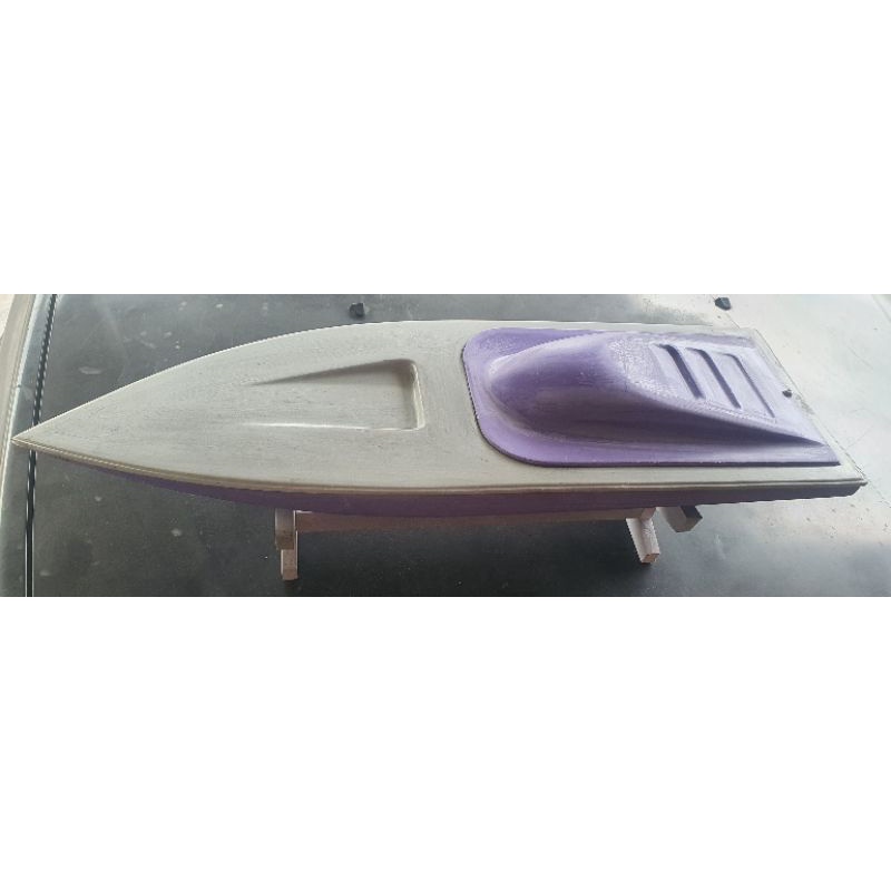 Rc boat Vhull kosong fiberglass elektrik panjang 80cm
