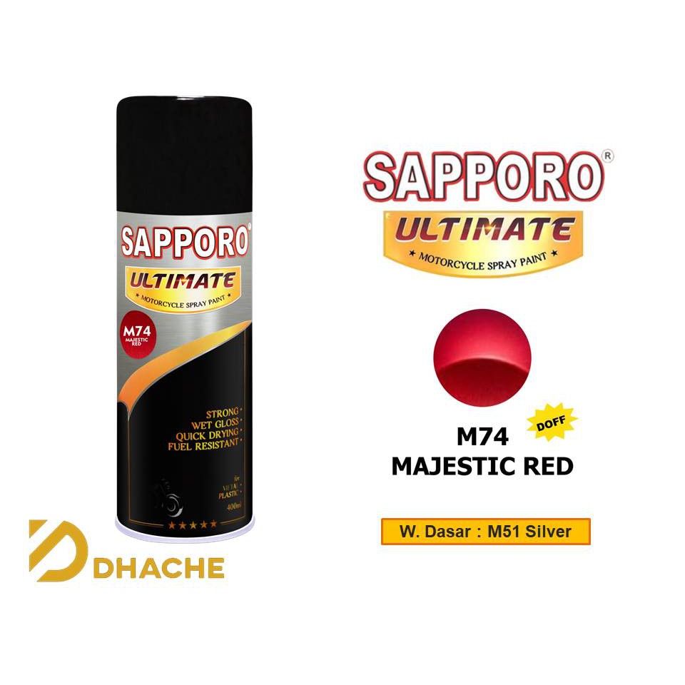 Sapporo Ultimate M74 Majestic Red / Sapporo Spray / Pilok / Pylox/Majestik Merah