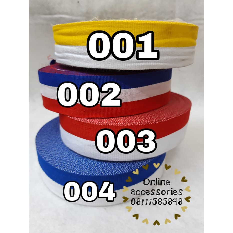 

Langsung Order Pita Tali Medali 2 Warna 3.0 cm Per Roll Limited