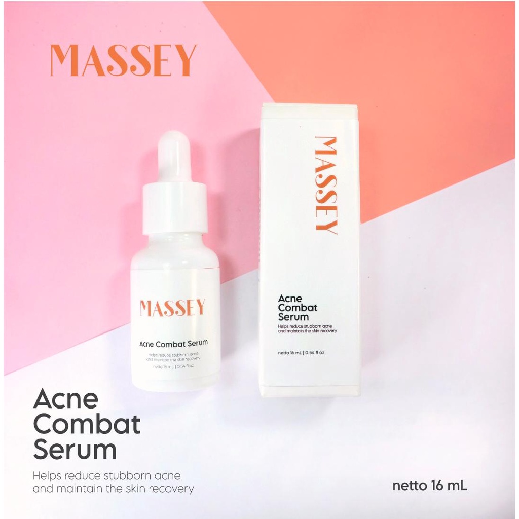Massey Acne Combat Serum BPOM aman // Serum Acne Whitening Penghilang Bekas Jerawat