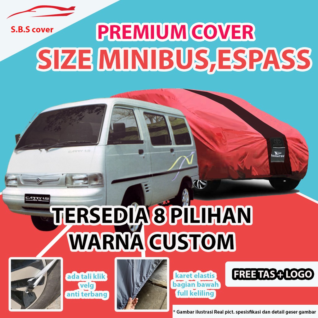 Cover Mobil OUTDOOR PREMIUM ESPASS / Sarung Mobil MINIBUS,ESPASS,FUTURA /Mantel Mobil ESPASS /Mantol