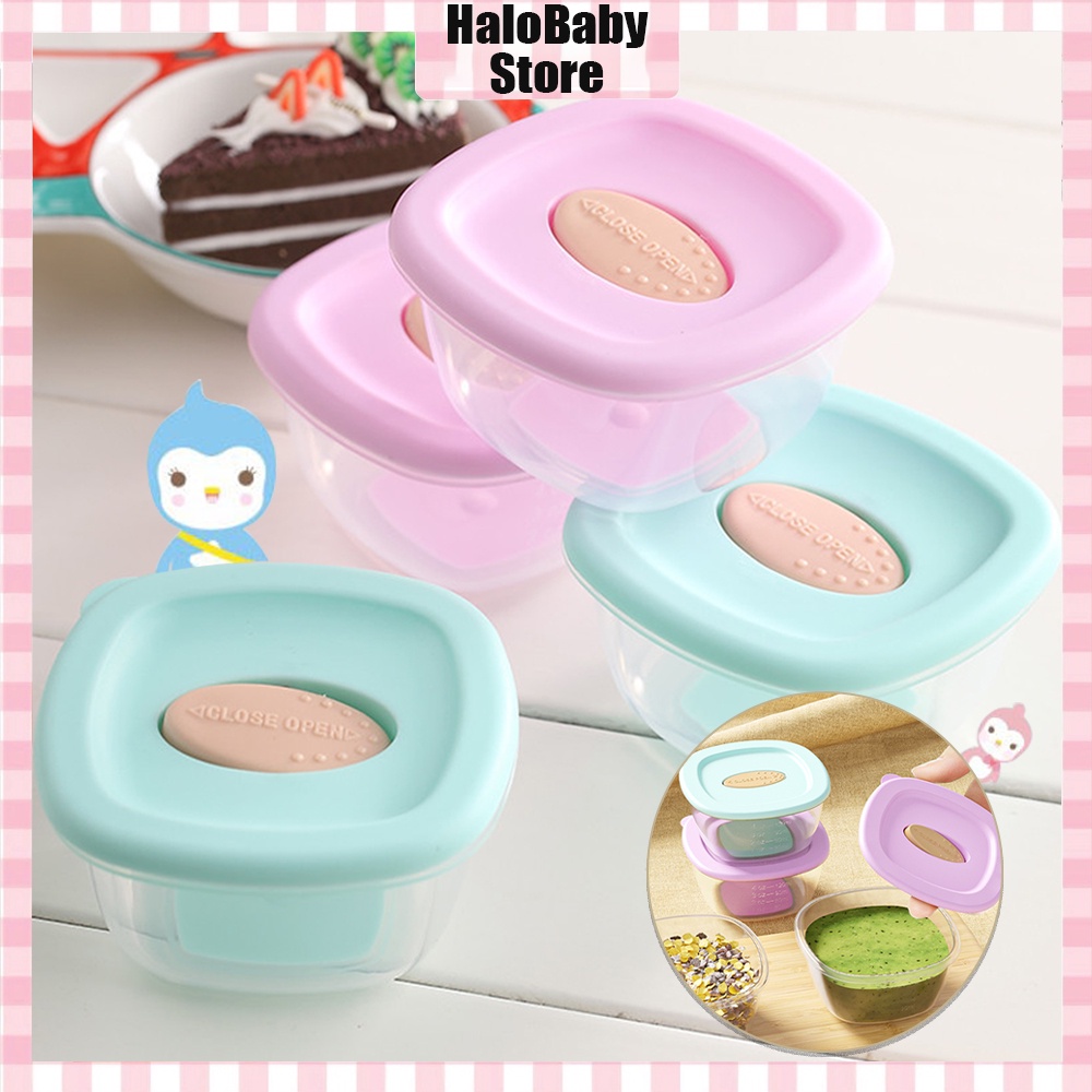 Halo Baby Store  4pcs penyimpanan mpasi bayi/Wadah Mpasi Bayi /lock n lock baby food container