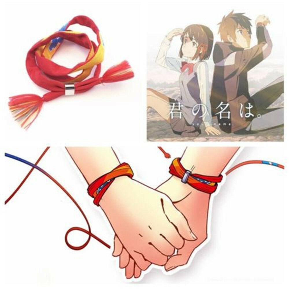 HT4120 Gelang + Kancing Anime Kimi no Nawa - Your name Miyamizu Mitsuha Cosplay