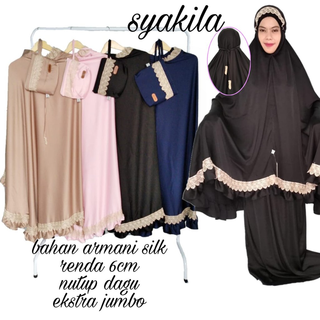 mukena silky premium | mukena mewah