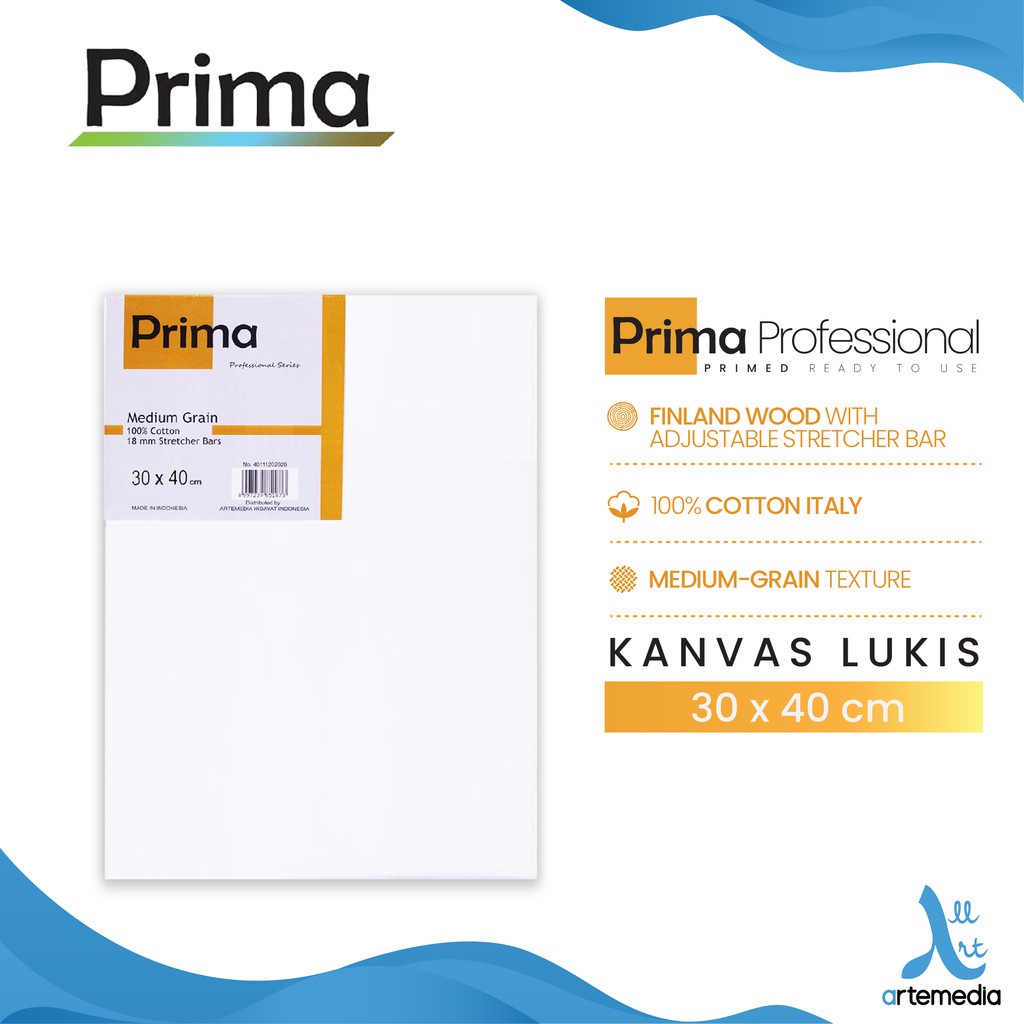 

Kanvas Lukis Prima Professional 30x40cm Cotton Canvas