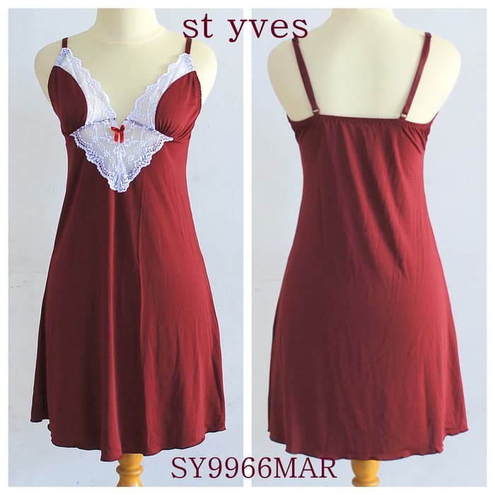 ST YVES LINGERIE, TANPA KAWAT, BAHAN ADEM, HALUS, SEXY DRESS SY9966MAR