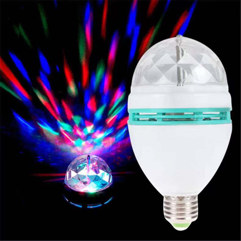 FUTAKO Lampu DISCO LED Fitting tumblr mini otomatis disko warna warni RGB merek random